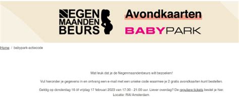 negen maanden babybeurs.